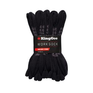 KingGee Cotton Crew 5-Pack Socks 7-12 K09035