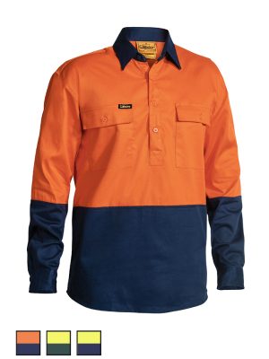 Bisley Drill Closed Front Shirt BSC6267