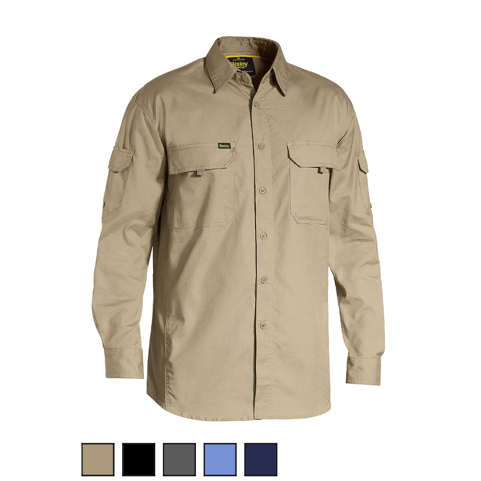 Bisley Ripstop Lightweight Long Sleeve Shirt BS6414