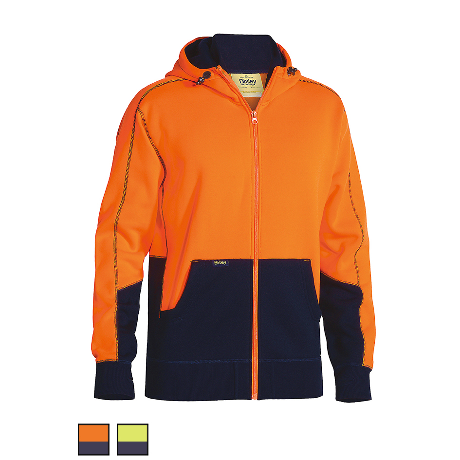 Bisley Zip Hivis Hoodie BK6819