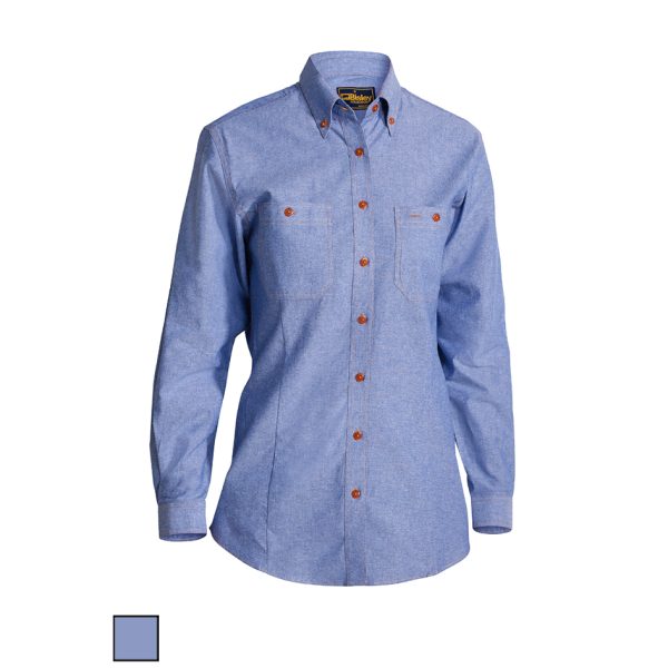 Bisley Ladies Chambray Shirt B76407L