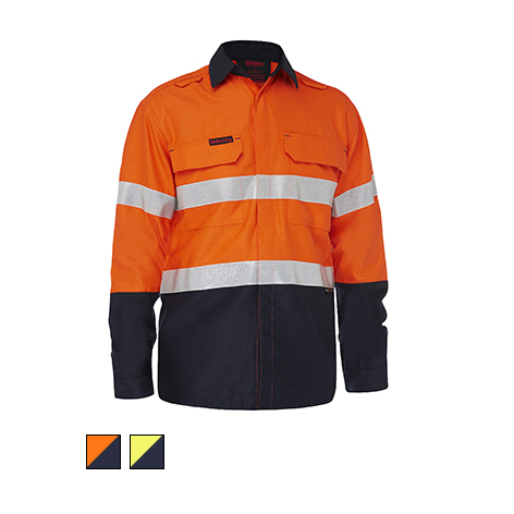 Bisley FR Apex 185 PPE2 Hivis Shirt BS8438T