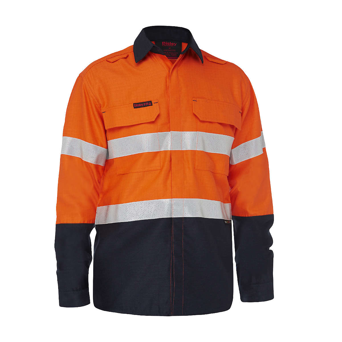 Bisley FR Apex 185 PPE2 Hivis Shirt BS8438T