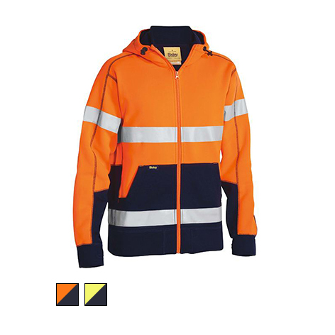 Bisley Zip Hivis Hoodie With Sherpa Lining BK6988T