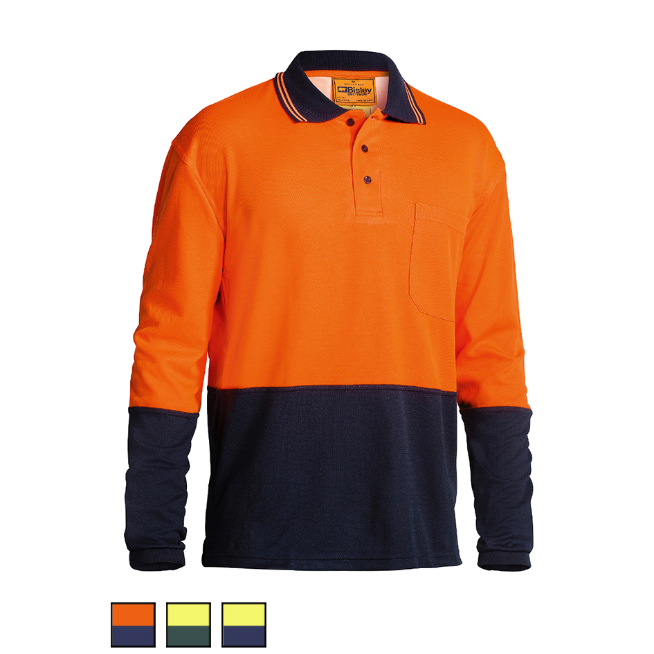 Bisley Long Sleeve Hivis Polo BK6234