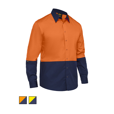 Bisley Lightweight Press Snap Hi Vis Shirt BS6442