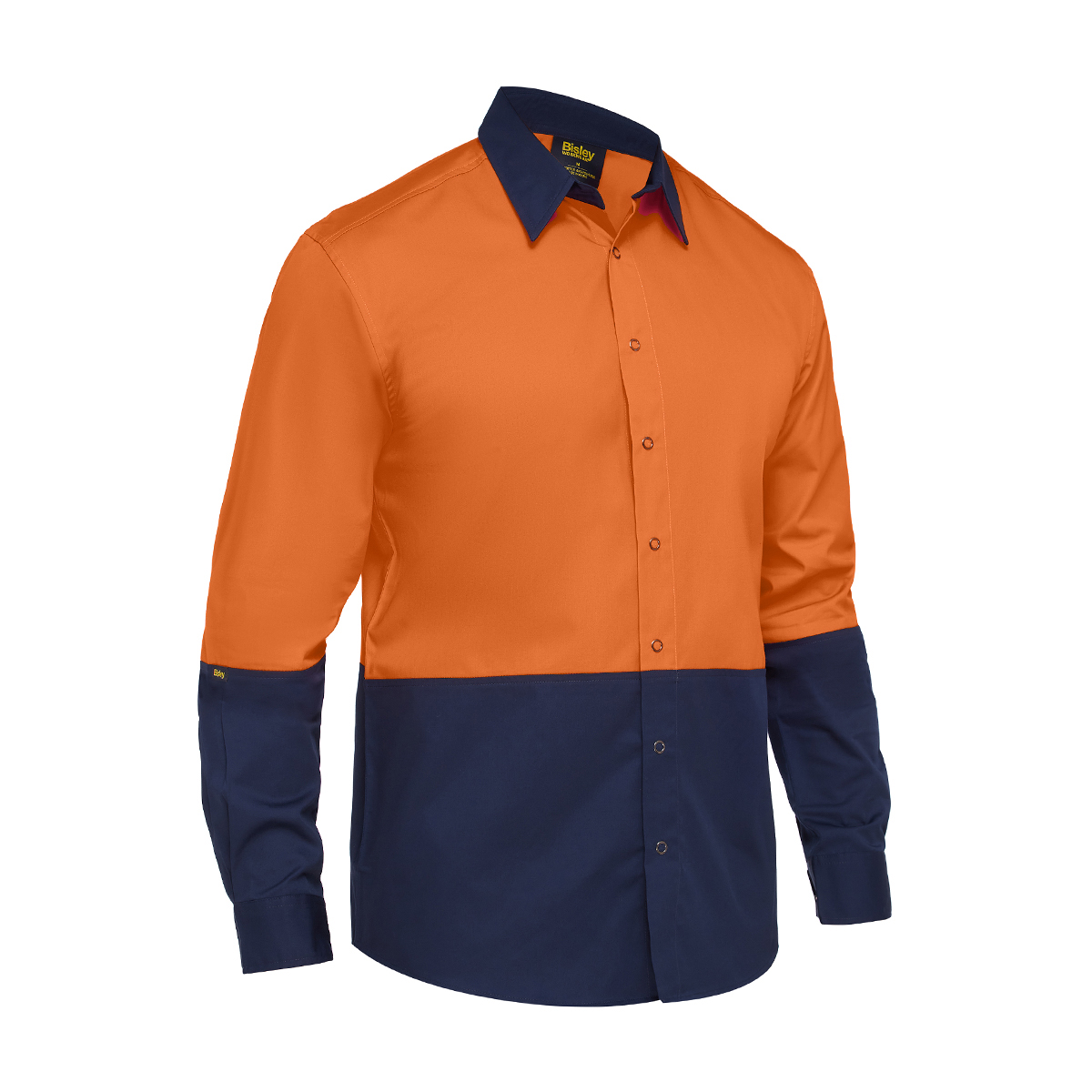 Bisley Lightweight Press Snap Hi Vis Shirt BS6442