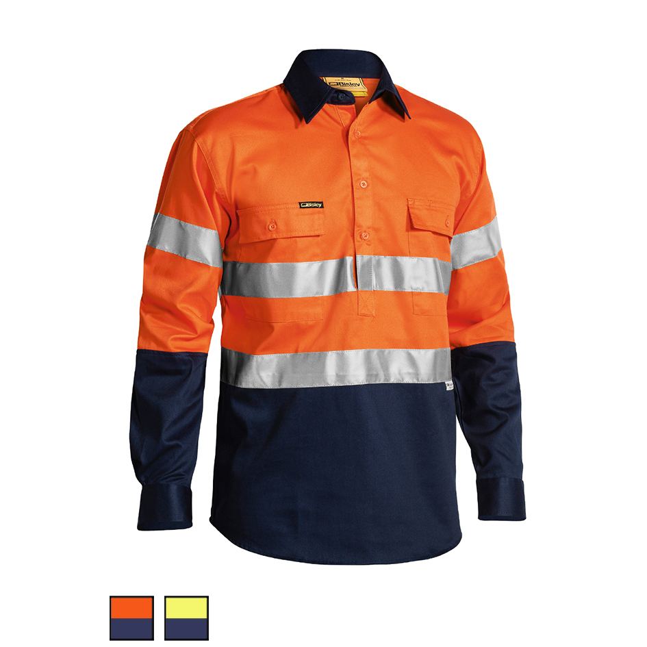 Bisley Heavy Drill Close Front Taped Shirt BTC6456