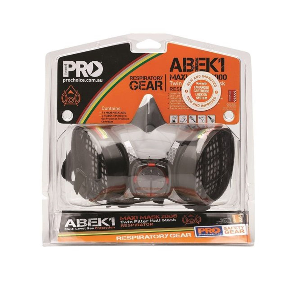 Pro Choice Assembled Half Face With ABEK1 Cartridge HMABEK1