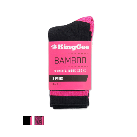 King Gee Ladies Bamboo 3 Pack Socks K49015