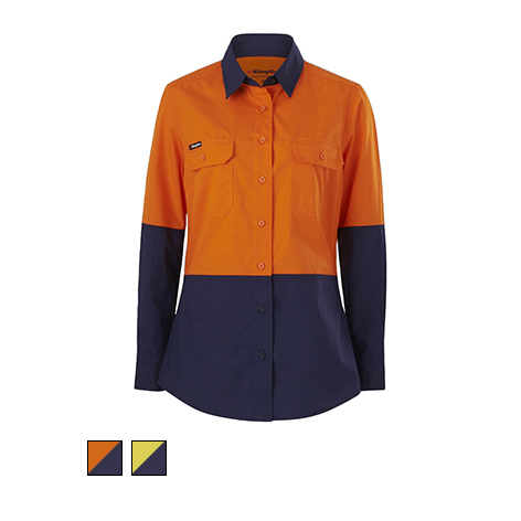 King Gee Ladies Workcool Spliced Shirt K44226