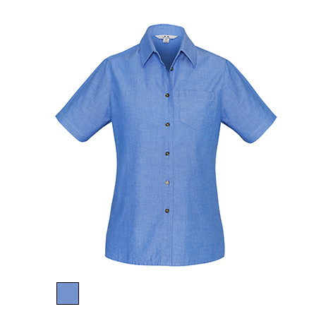 Fashion Biz Ladies Chambray Short Sleeve Shirt LB6200