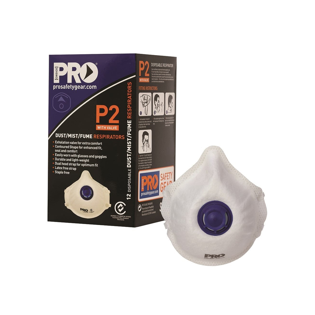 Pro Choice P2 With Valve 12 Pack PC321