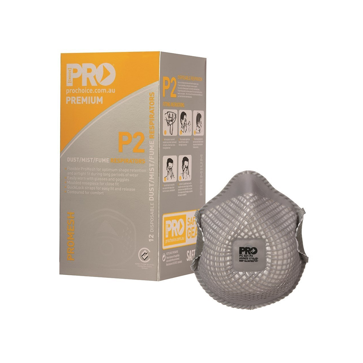 Pro Choice Dust Masks Promesh P2 PC821