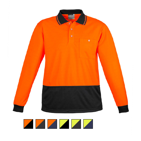 Syzmik Hivis Basic Long Sleeve Polo ZH232