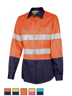 KingGee Nano-Tex Hivis Drill Jacket K55905