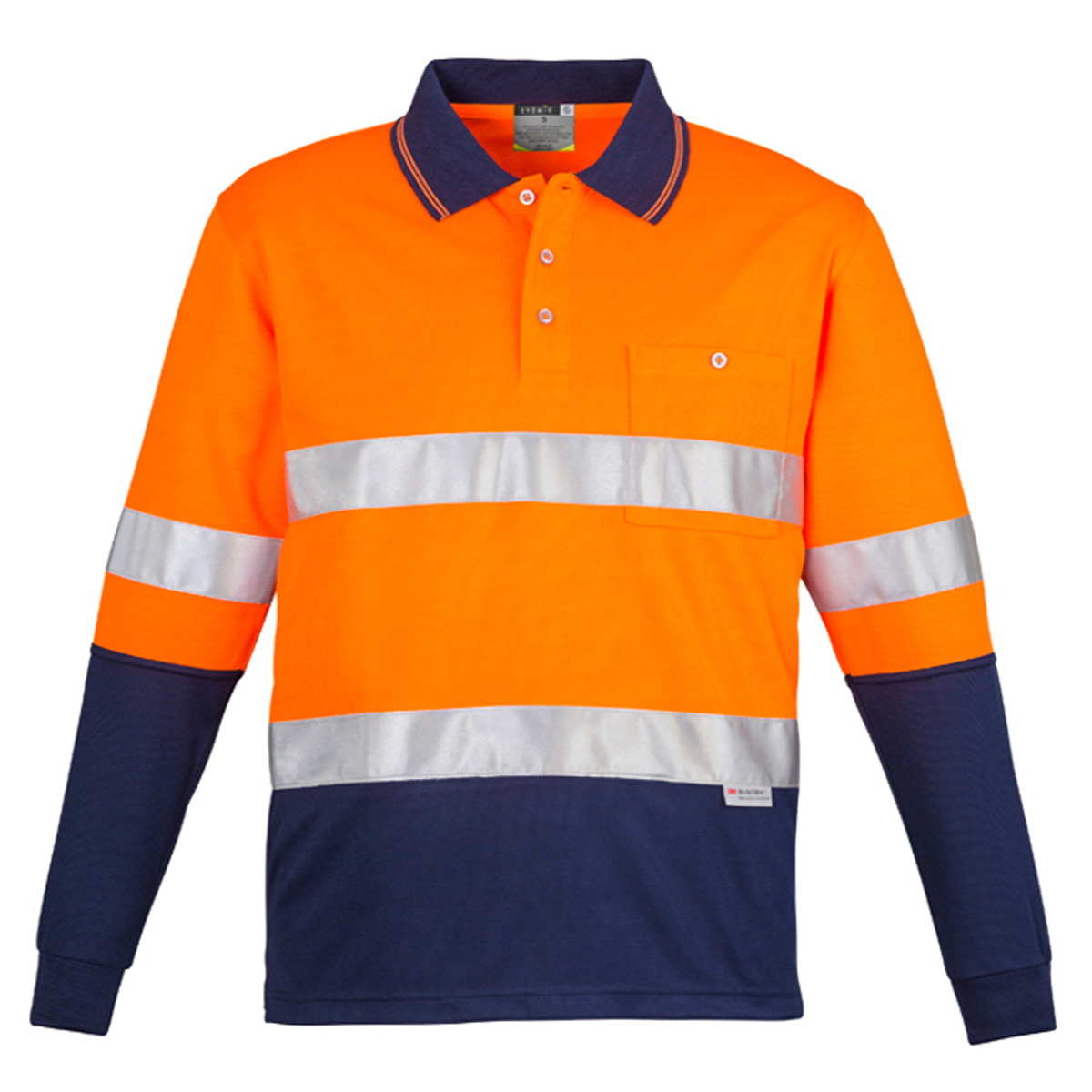 Syzmik Taped Hivis Long Sleeve Polo ZH235