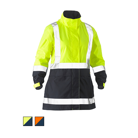 Bisley Ladies Taped Hivis Rain Jacket BJL6966T