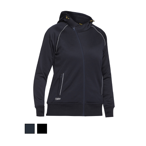 Bisley Ladies Zip Front Hoodie Sherpa Lining BKL6925