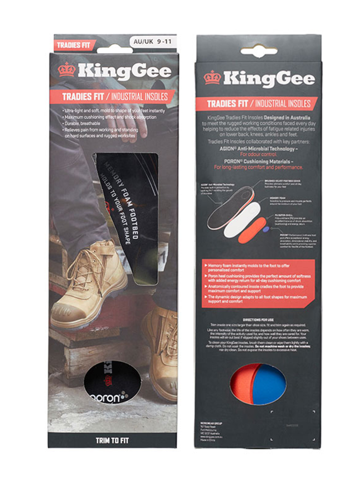 King Gee Max Comfort Flat Bed Innersole K09500