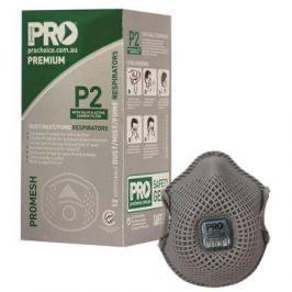 Pro Choice Promesh Carbon Valve P2 Masks Box of 12 PC823